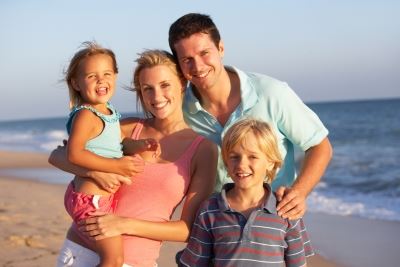 Family on the Beach 